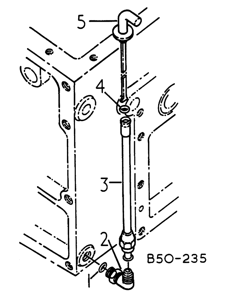 Схема запчастей Case IH 484 - (00C23) - REAR FRAME - OIL LEVEL GAUGE (04) - Drive Train