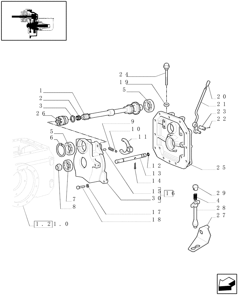 Схема запчастей Case IH JX60 - (1.80.1/03[01]) - (VAR.818) POWER TAKE-OFF 540/540E RPM WITH GROUND SPEED AND ISO PROTECTION SHIELD (07) - HYDRAULIC SYSTEM