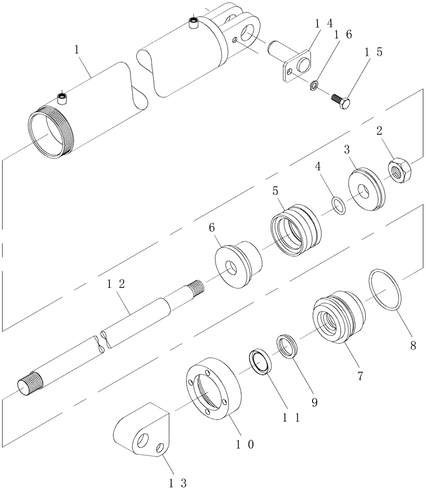 Схема запчастей Case IH 7000 - (B02.01[01]) - Hydraulic Cylinder {Topper Arms} (35) - HYDRAULIC SYSTEMS