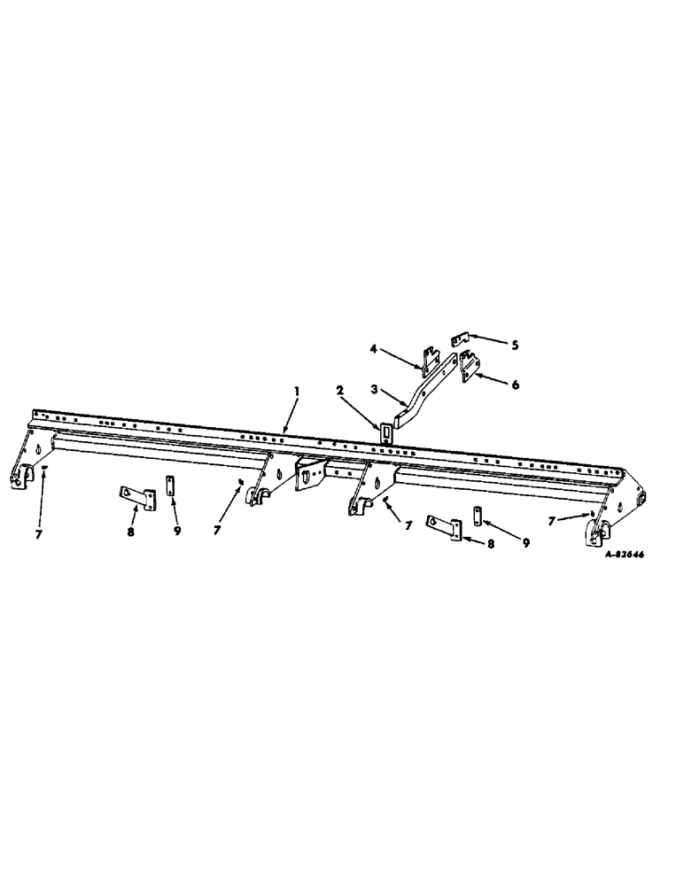 Схема запчастей Case IH 600 - (S-03) - MAIN FRAME AND CYLINDER BRACKET 