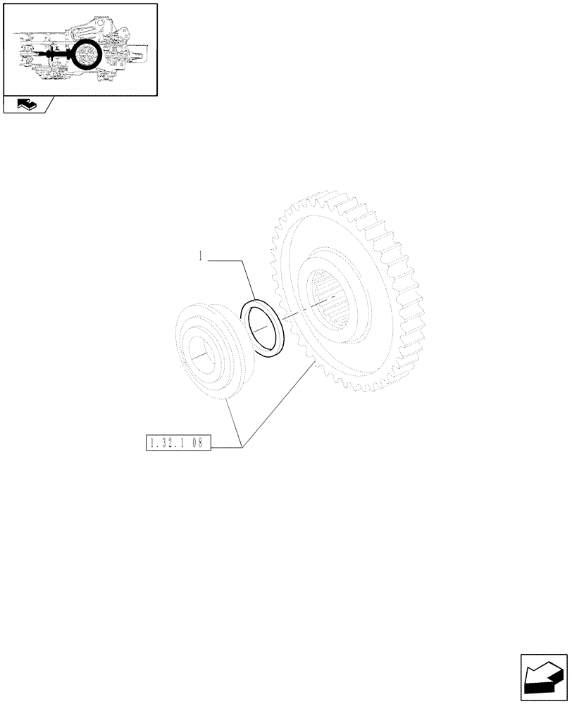 Схема запчастей Case IH PUMA 165 - (1.32.1[13]) - CENTRAL REDUCTION GEARS - SHIMS (03) - TRANSMISSION