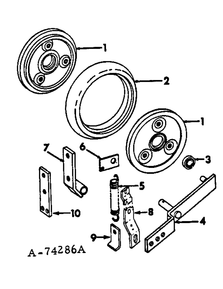 Схема запчастей Case IH 386 - (AF-08) - SEED FIRMING WHEEL, QUANTITIES SHOWN ARE PER ROW 