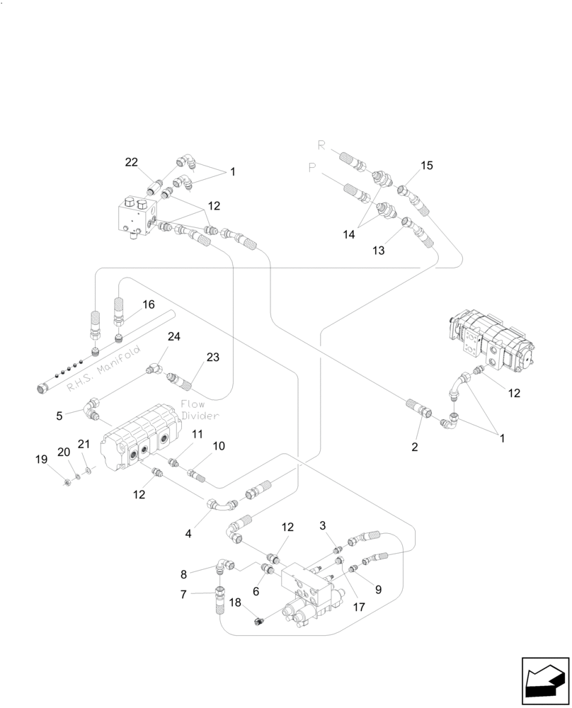 Схема запчастей Case IH A8800 - (35.000.AA[10]) - HYDRAULIC CIRCUIT TOPPER (WITH SIDETRIM) (35) - HYDRAULIC SYSTEMS