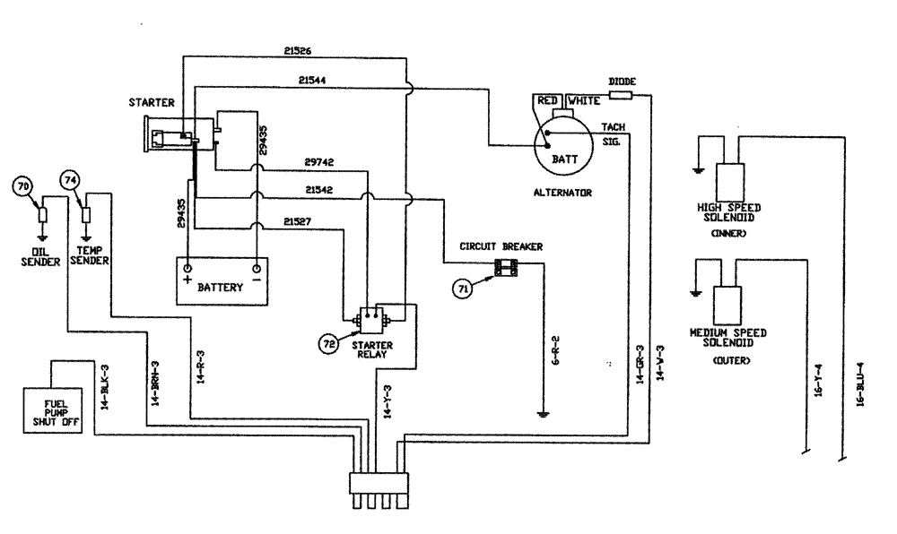 Схема запчастей Case IH PATRIOT WT - (11-005) - WIRING SCHEMATIC - 7 BANK - ENGINE (06) - ELECTRICAL