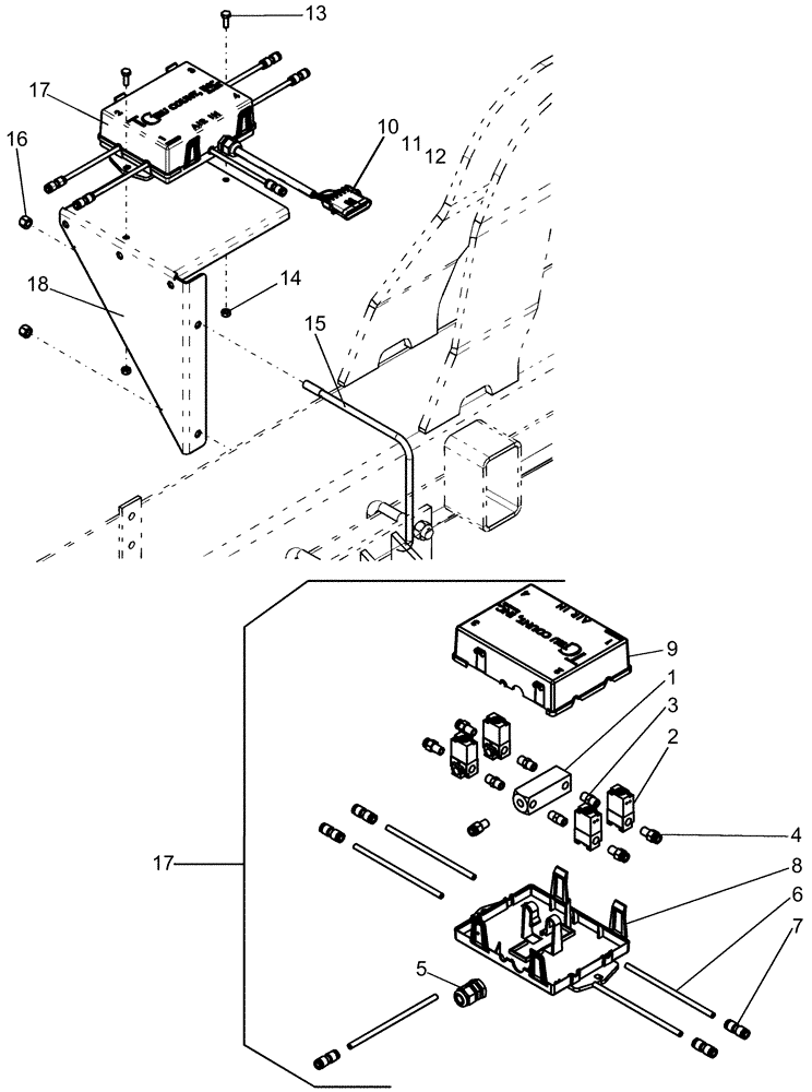 Схема запчастей Case IH 1240 - (75.200.45) - ACCUROW VALVE ASSY, AIR CLUTCH (75) - SOIL PREPARATION