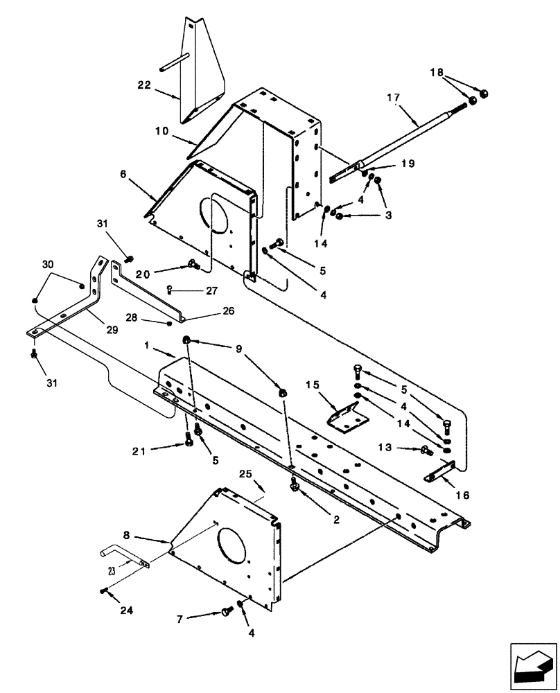 Схема запчастей Case IH 2577 - (66.260.03) - SEPARATOR - JACKSHAFT SUPPORT (66) - THRESHING