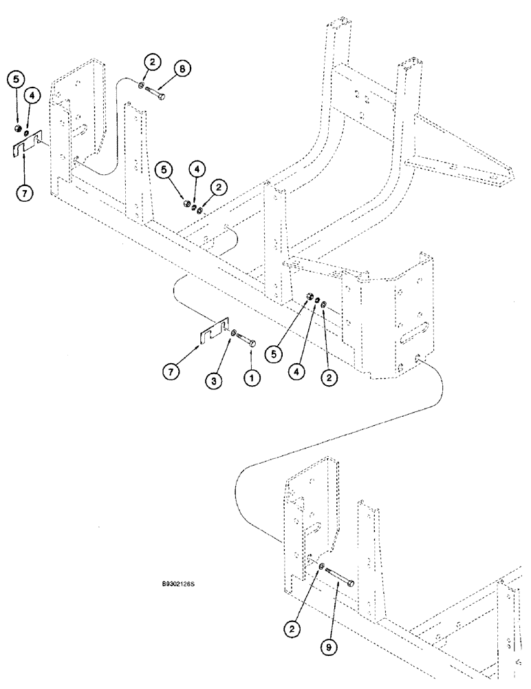 Схема запчастей Case IH 955 - (9C-22[A]) - SEED MODULE HOUSING MOUNTING, 8 ROW WIDE & 12 ROW NARROW - VERTICAL FOLD (09) - CHASSIS/ATTACHMENTS