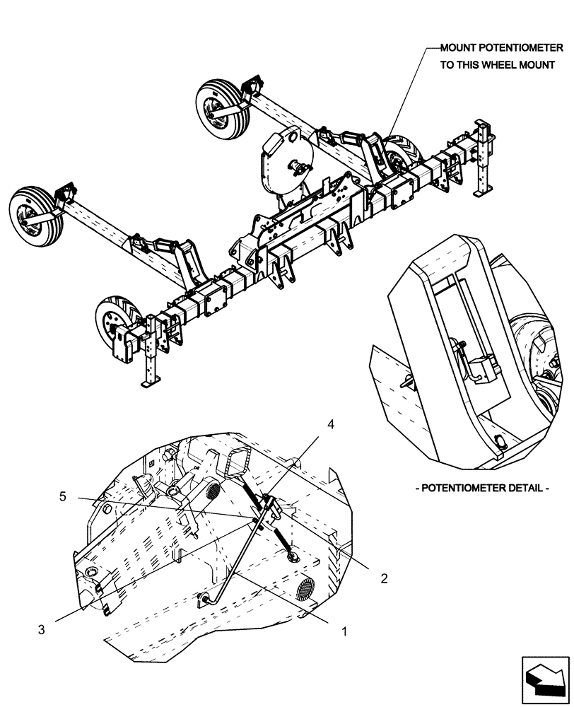 Схема запчастей Case IH 1210 - (39.110.01) - POTENTIOMETER MOUNT - 16 ROW MOUNTED STACKER (39) - FRAMES AND BALLASTING