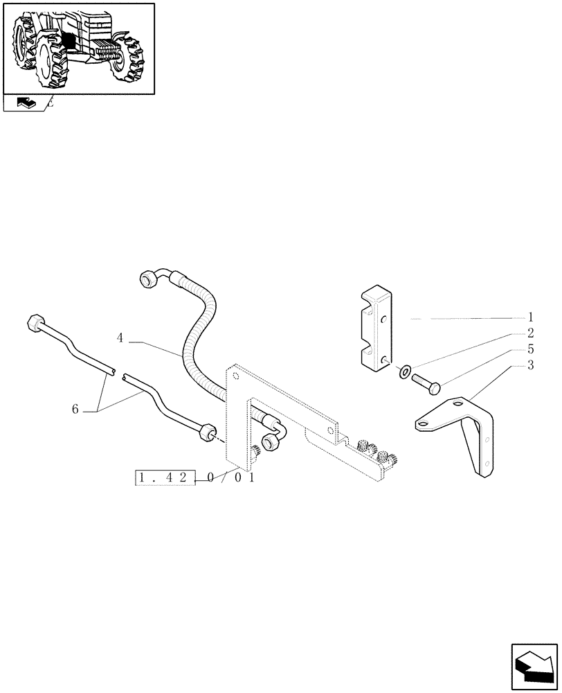 Схема запчастей Case IH PUMA 155 - (1.32.6/01) - SUSPENDED FRONT AXLE W/MULTI-PLATE DIFF. LOCK - PIPES (VAR.330429-330430-330414-330427) (03) - TRANSMISSION