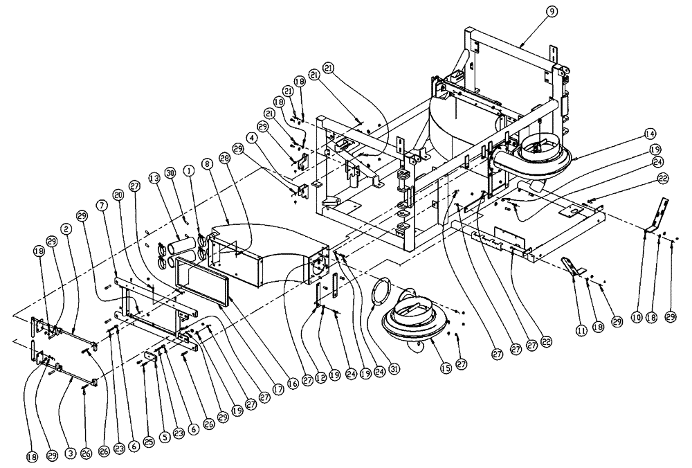 Схема запчастей Case IH 437 - (01-008) - AIR SYSTEM GROUP Basic Unit