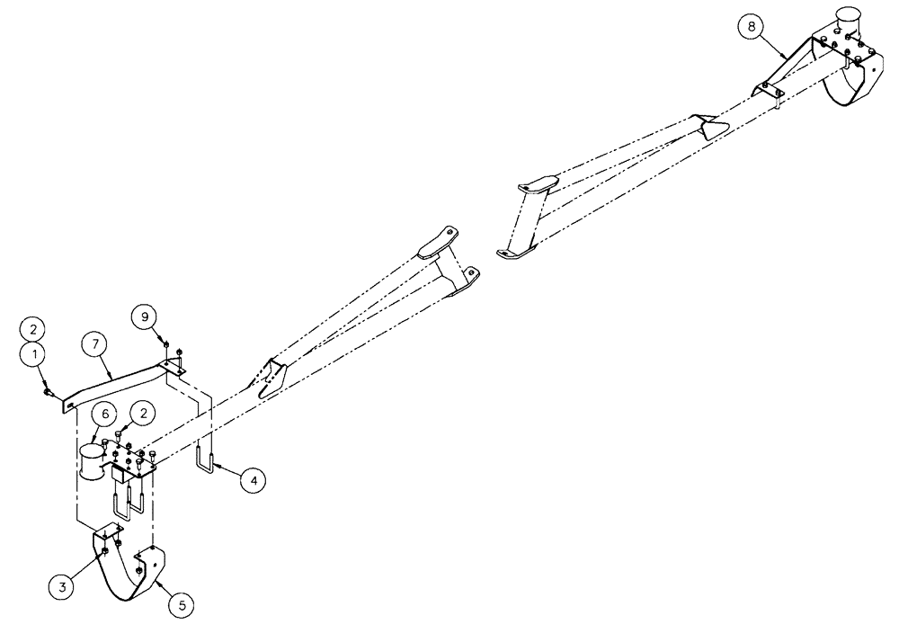 Схема запчастей Case IH SPX4260 - (08-015) - SKID GROUP, OUTER BOOM (09) - BOOMS