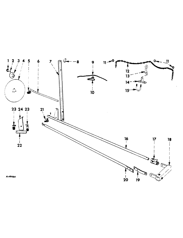 Схема запчастей Case IH 184 - (H-34) - MARKER, FOUR-ROW 