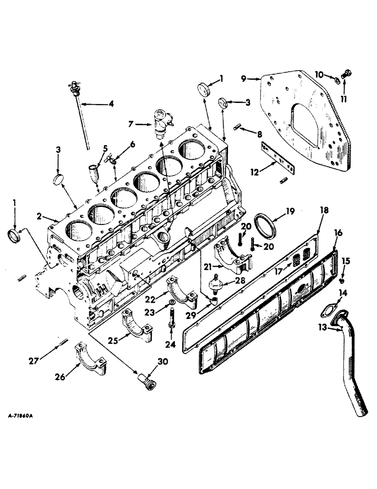 Схема запчастей Case IH 2606 - (026) - DIESEL ENGINE, CRANKCASE AND RELATED PARTS (01) - ENGINE