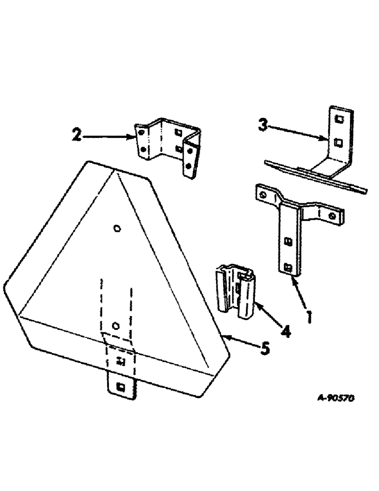 Схема запчастей Case IH 21456 - (01-03) - PARTS ACCESSORIES AND ATTACHMENTS, SLOW MOVING VEHICLE REFLECTOR MOUNTING BRACKET Accessories & Attachments / Miscellaneous