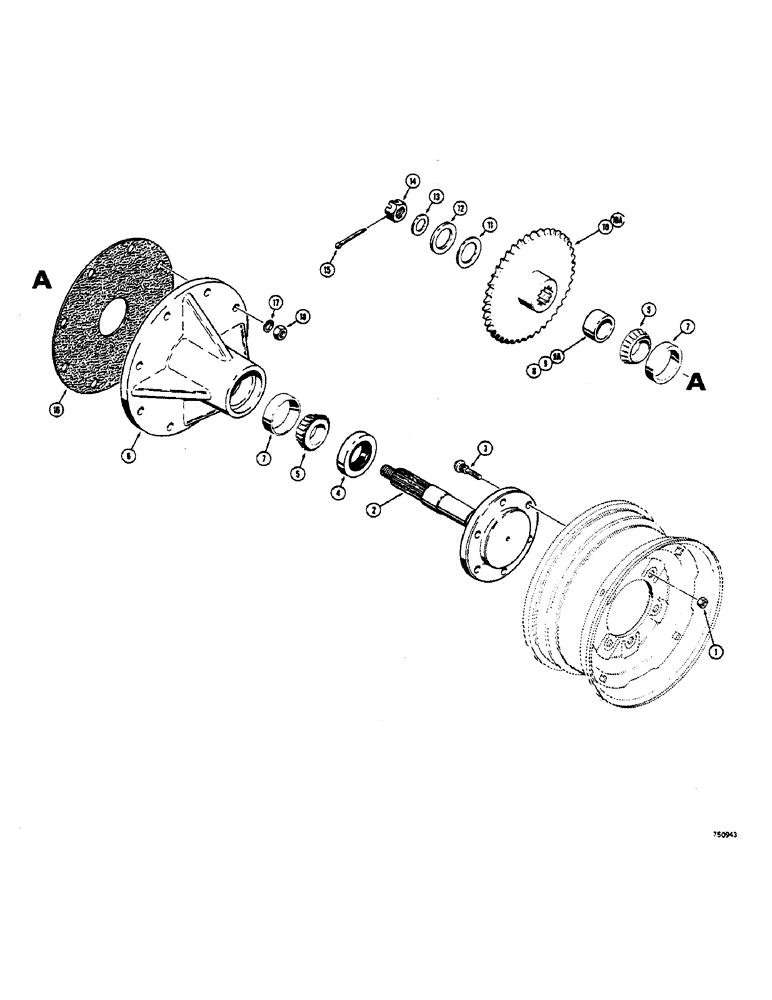 Схема запчастей Case IH 1500-SERIES - (048) - AXLE ASSEMBLY (14) - MAIN GEARBOX & DRIVE