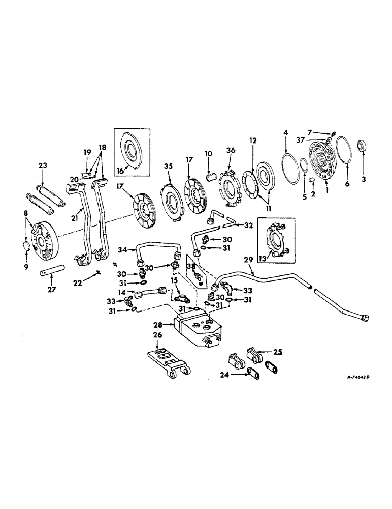 Схема запчастей Case IH 2806 - (H-11) - CONTROLS, BRAKES Controls