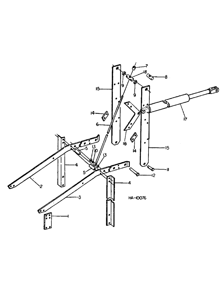 Схема запчастей Case IH 5000 - (H-10) - 5000 VIBRA CHISEL, 31-1/2 FOOT WING, WING LIFT UNIT, WITH 7/8 DIAMETER WING LIFT CONTROL ROD 