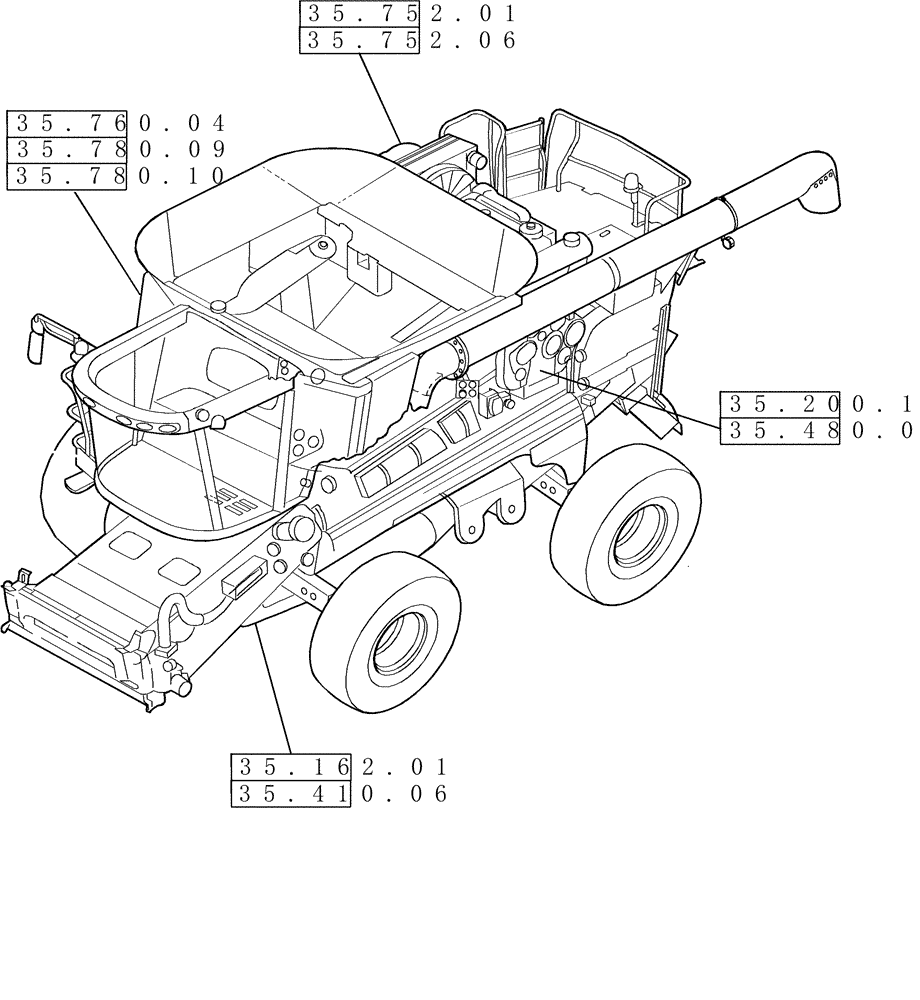 Схема запчастей Case IH 2577 - (00.000.35) - PICTORIAL INDEX - HYDRAULIC SYSTEMS (00) - GENERAL & PICTORIAL INDEX