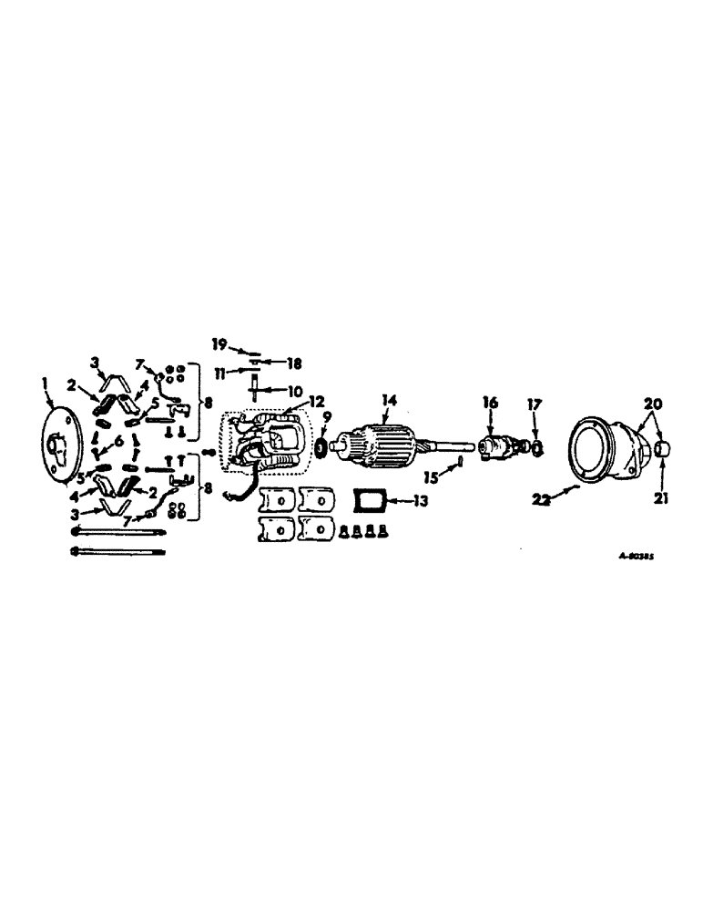 Схема запчастей Case IH 185 - (08-02) - ELECTRICAL, CRANKING MOTOR, DELCO REMY, 12 VOLT (06) - ELECTRICAL