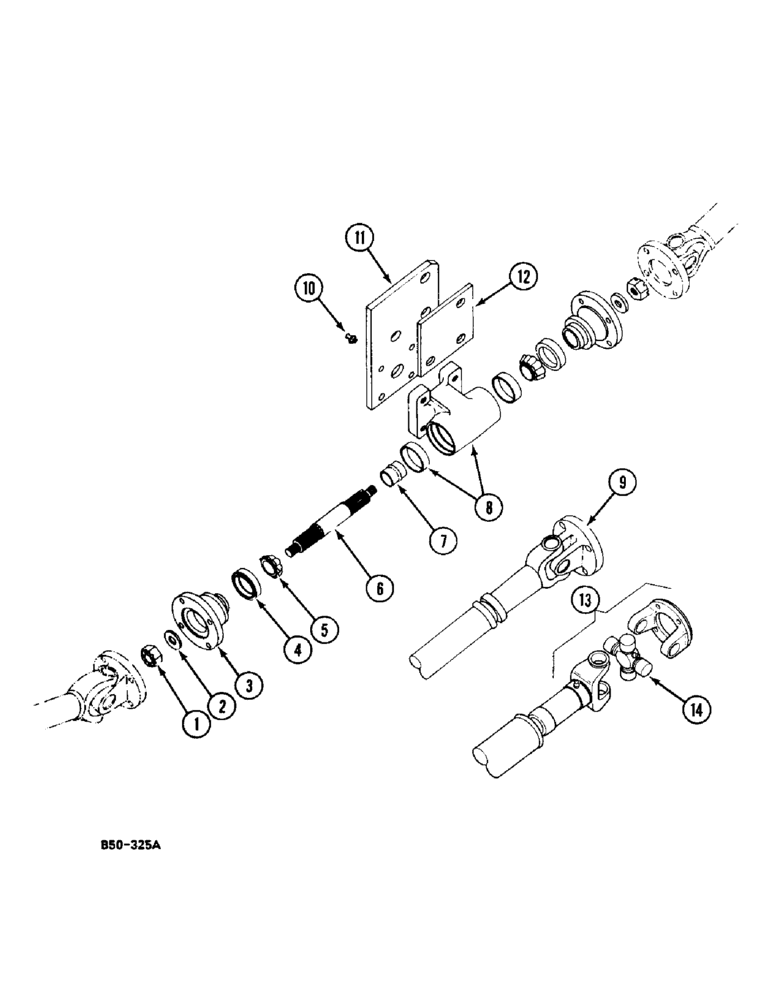 Схема запчастей Case IH 248 - (6-544) - PROPELLER SHAFT - 4 WHEEL DRIVE, 258, 585 (06) - POWER TRAIN