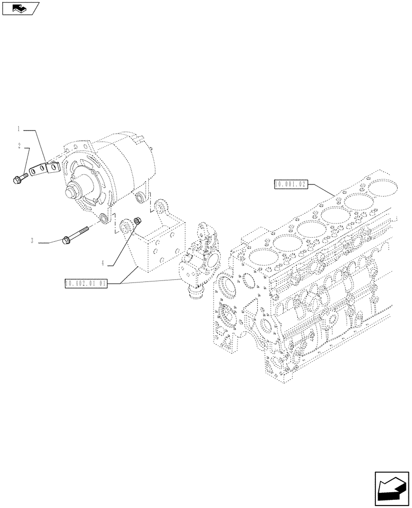 Схема запчастей Case IH F4HE9687G J100 - (55.301.02) - ALTERNATOR (504193587) (06) - ELECTRICAL SYSTEMS