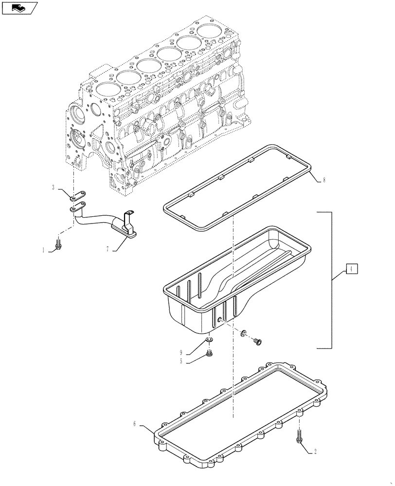 Схема запчастей Case IH 3330 - (10.102.03) - OIL PUMP, PAN (10) - ENGINE