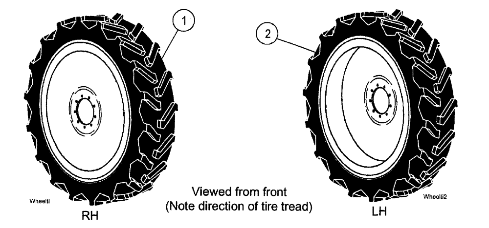 Схема запчастей Case IH SPX3150 - (126) - HUB, WHEEL AND TIRES, WHEEL AND TIRE (44) - WHEELS