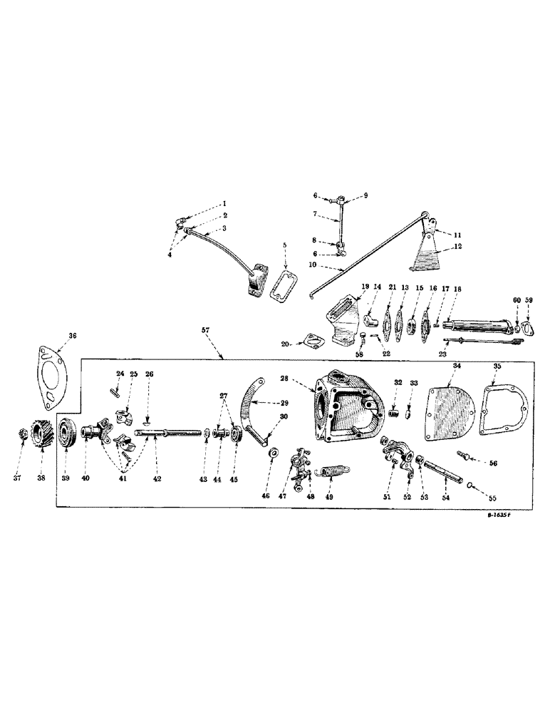 Схема запчастей Case IH FARMALL HV - (031) - ENGINE, GOVERNOR AND CONNECTIONS (01) - ENGINE