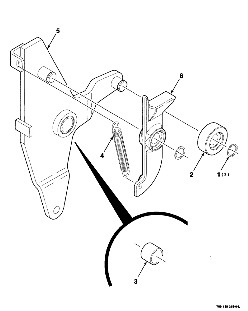 Схема запчастей Case IH 8576 - (06-030) - RESET ARM ASSEMBLY, 700138218 RESET ARM ASSEMBLY COMPLETE (14) - BALE CHAMBER