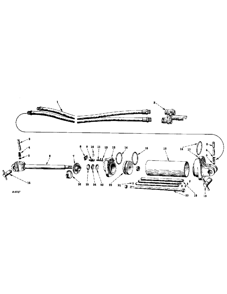 Схема запчастей Case IH SUPER-H - (196) - HYDRAULIC SYSTEM, REMOTE CONTROL CYLINDER PACKAGE, SPECIAL, HYDRAULIC CYL., 3 1/2 X 8 INCHES, & HOSE (07) - HYDRAULIC SYSTEM