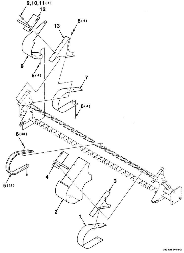 Схема запчастей Case IH RS561 - (03-008) - PICKUP WRAPPER AND SHIELD ASSEMBLIES Pickup