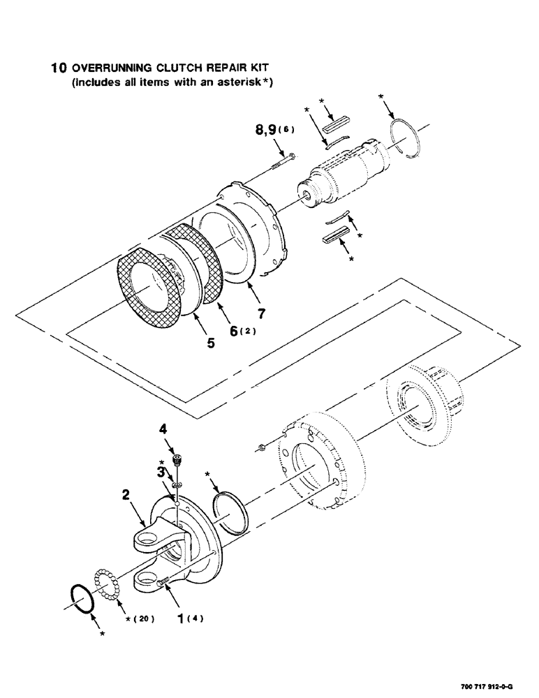 Схема запчастей Case IH DC515 - (2-08) - OVERRUNNING FRICTION CLUTCH ASSEMBLY, 700717912 FRICTION CLUTCH COMPLETE (09) - CHASSIS