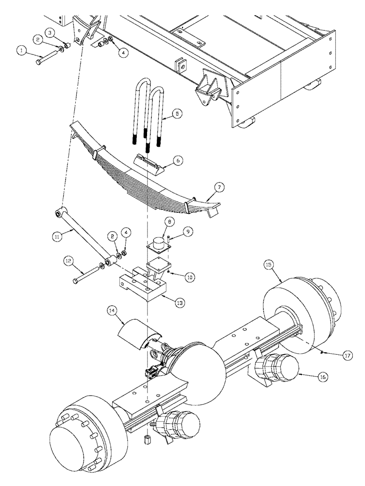 Схема запчастей Case IH 4375 - (04-006) - REAR AXLE ASSEMBLY Frame & Suspension