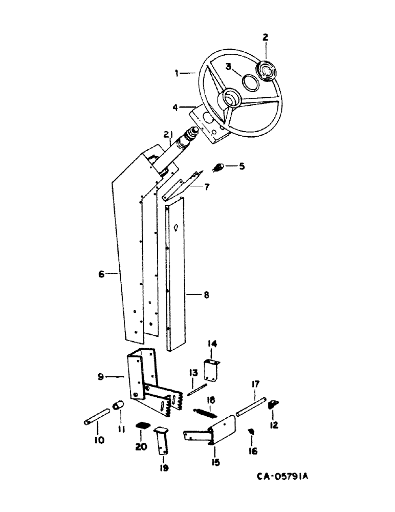 Схема запчастей Case IH 1420 - (05-01) - STEERING, STEERING WHEEL (04) - STEERING