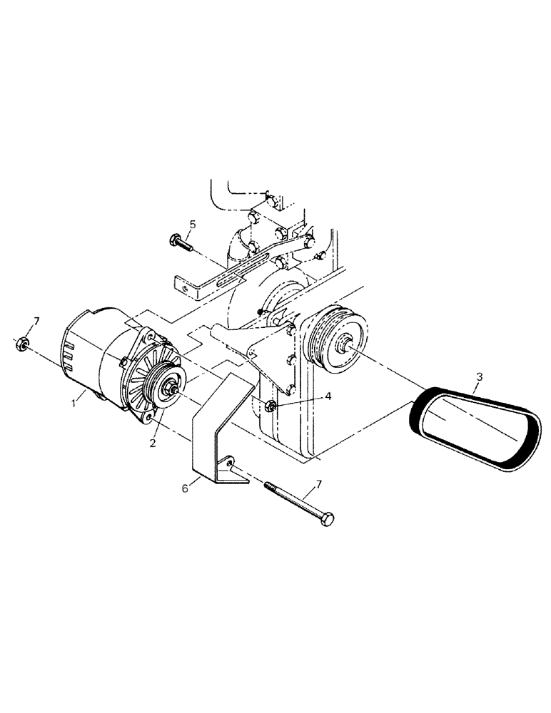 Схема запчастей Case IH KM-360 - (02-10) - ALTERNATOR AND MOUNTING, CUMMINS L10 ENGINE (06) - ELECTRICAL