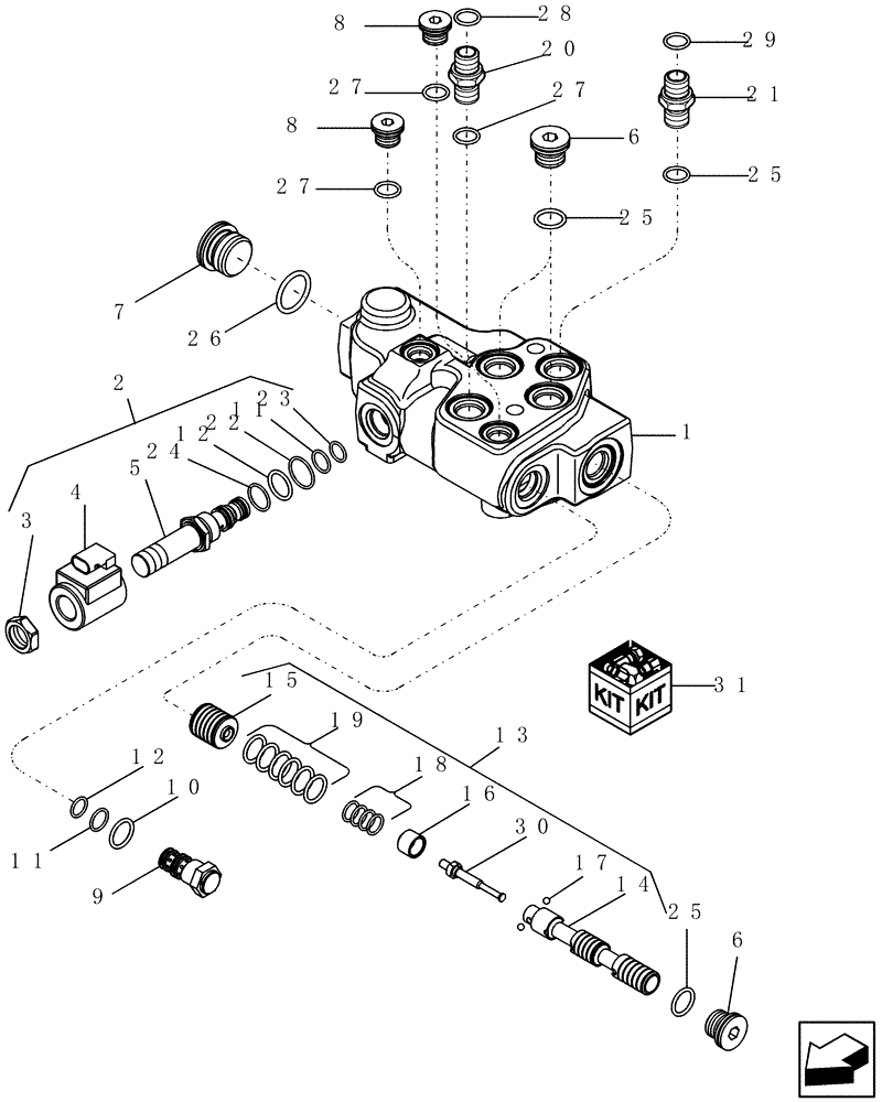 Схема запчастей Case IH 7230 - (35.910.09) - VALVE, HYDRAULIC (35) - HYDRAULIC SYSTEMS