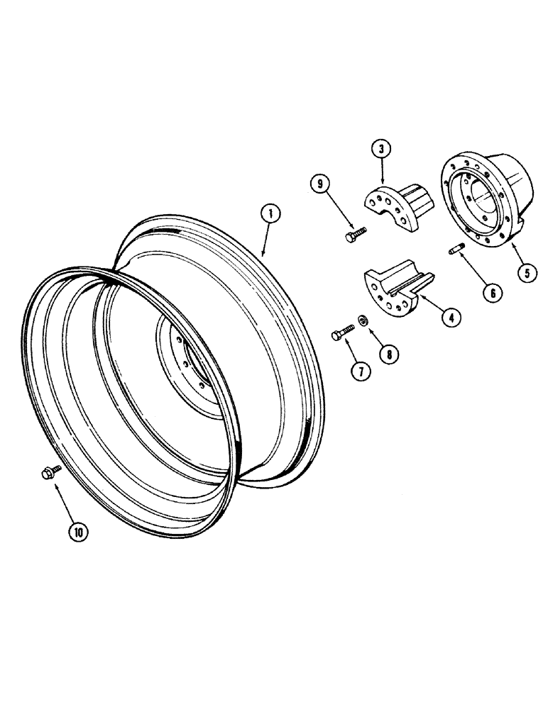 Схема запчастей Case IH 2594 - (6-088) - DUAL REAR WHEELS, 38 AND 42 INCH STEEL RIMS, 10 BOLT (06) - POWER TRAIN