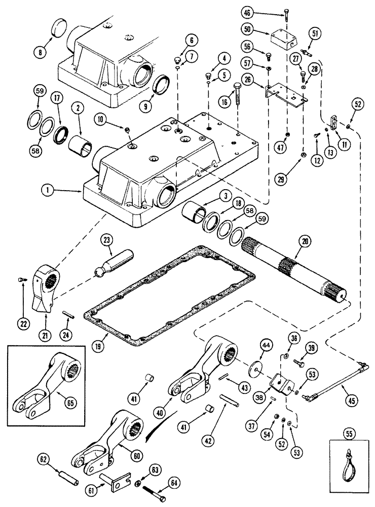 Схема запчастей Case IH 8910 - (9-002) - HITCH ROCKSHAFT (09) - CHASSIS/ATTACHMENTS