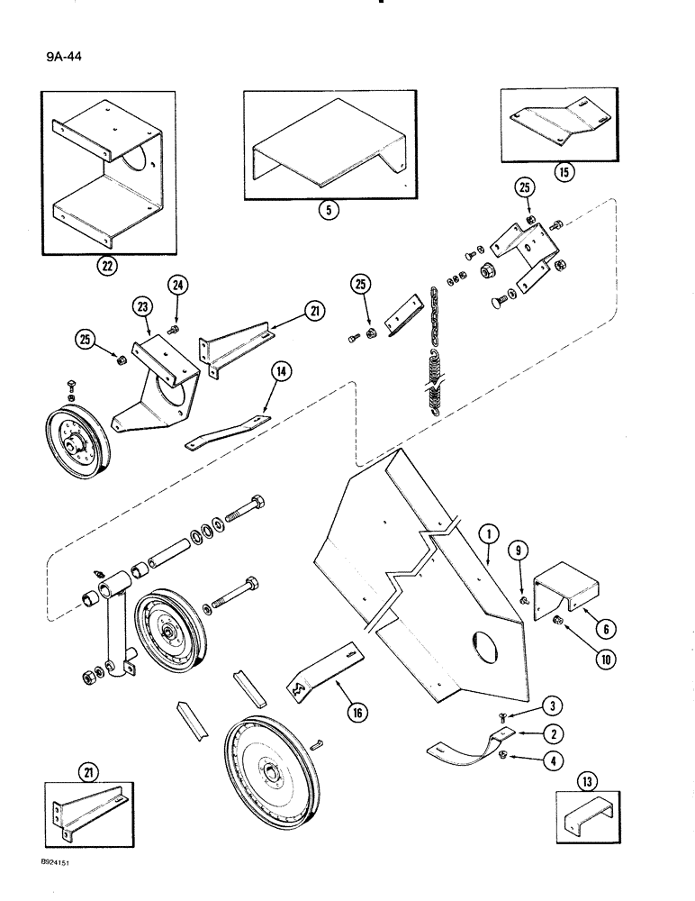 Схема запчастей Case IH 1020 - (9A-44) - REEL HYDRAULIC DRIVE CONTROL ATTACHMENT, 1420E, 1440E, 1460E COMBINE (35) - HYDRAULIC SYSTEMS