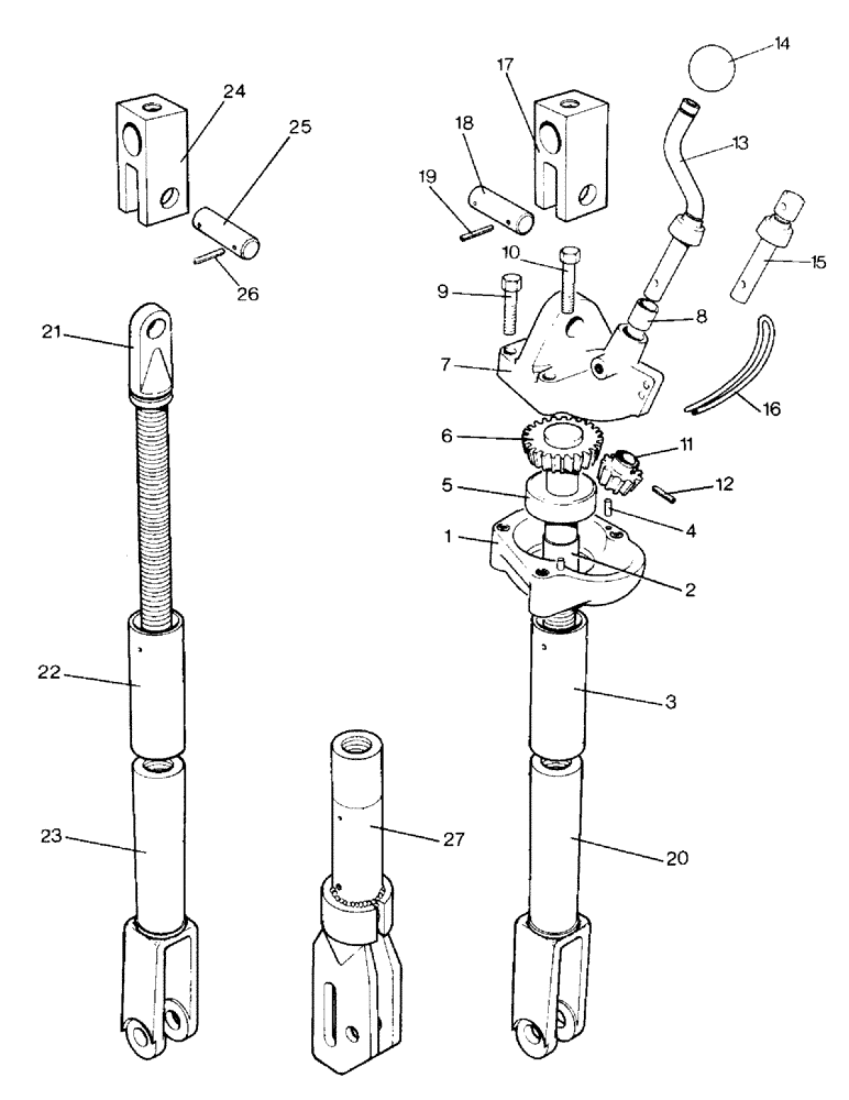 Схема запчастей Case IH 996 - (E10-1) - SELECTAMATIC HYDRAULIC SYSTEM, LEVELLING LEVER AND LIFT ROD (07) - HYDRAULIC SYSTEM