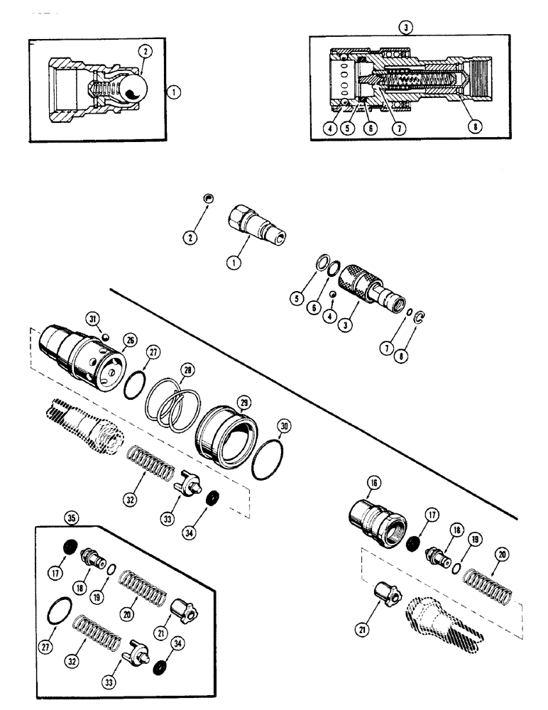 Схема запчастей Case IH 1175 - (187A) - HYDRAULIC COUPLINGS, PRESSURE COUPLINGS (08) - HYDRAULICS