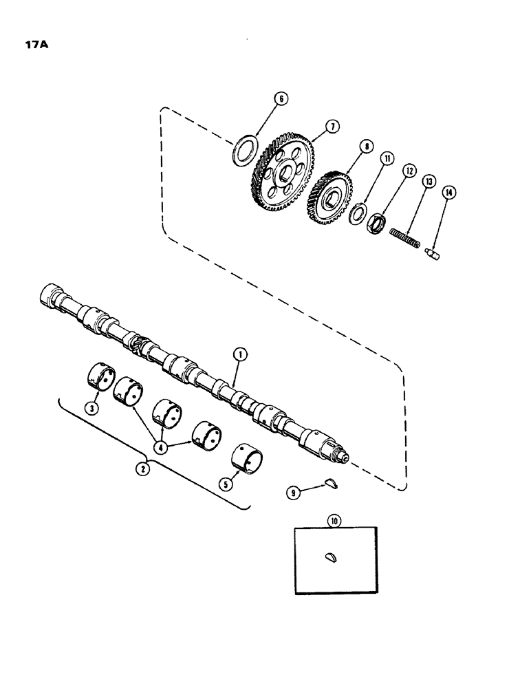 Схема запчастей Case IH 970 - (017A) - CAMSHAFT, (401B) DIESEL ENGINE (02) - ENGINE