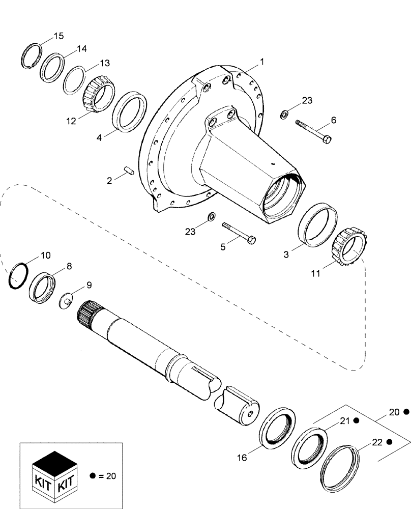 Схема запчастей Case IH MX230 - (06-41) - REAR AXLE - 4 X 114 INCH (06) - POWER TRAIN