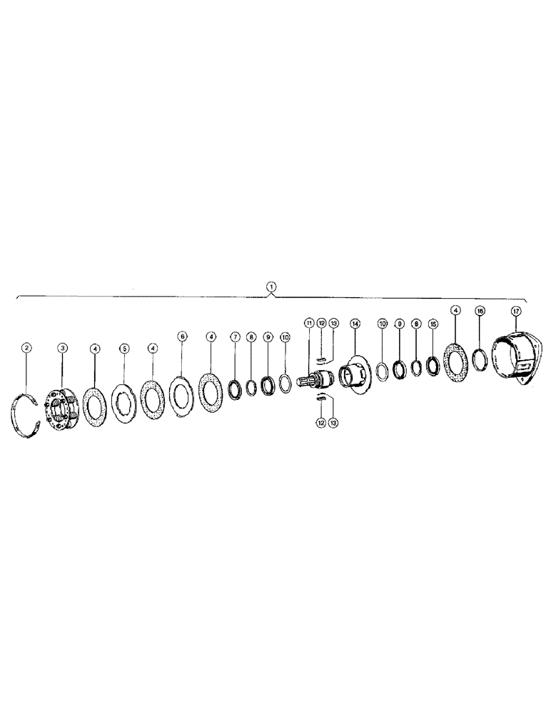 Схема запчастей Case IH 110 - (002) - FRICTION-TYPE OVERRUN CLUTCH (03) - DRIVES