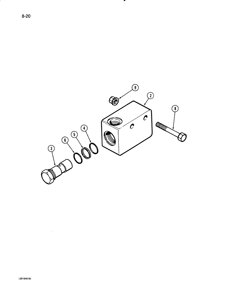 Схема запчастей Case IH 1670 - (8-20) - RELIEF VALVE (07) - HYDRAULICS