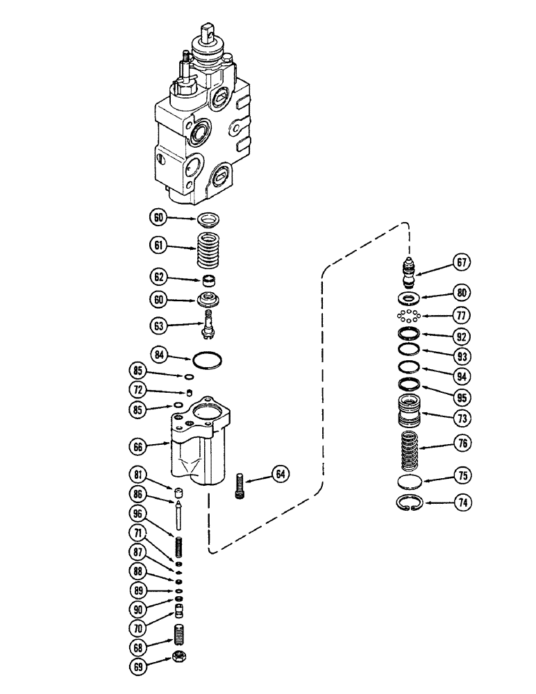 Схема запчастей Case IH 2290 - (8-448) - REMOTE CONTROL VALVE, ADD ON FOR THIRD CIRCUIT, WITH LOCKOUT, WITH LOCKOUT QUADRANT, CONTINUED (08) - HYDRAULICS