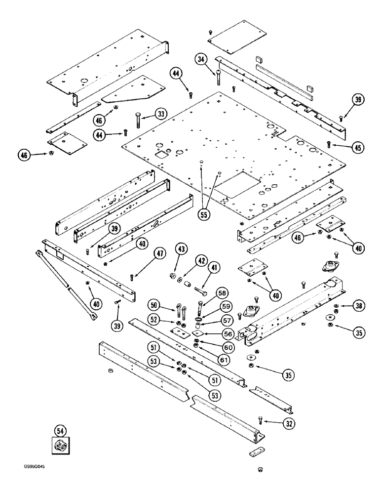 Схема запчастей Case IH 1670 - (9H-26) - OPERATORS PLATFORM (12) - CHASSIS