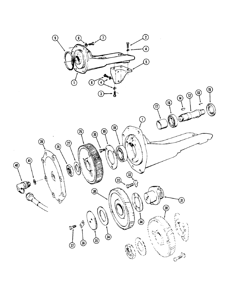 Схема запчастей Case IH 2870 - (072) - INJECTION PUMP DRIVE, 674 CUBIC INCH DIESEL ENGINE (03) - FUEL SYSTEM