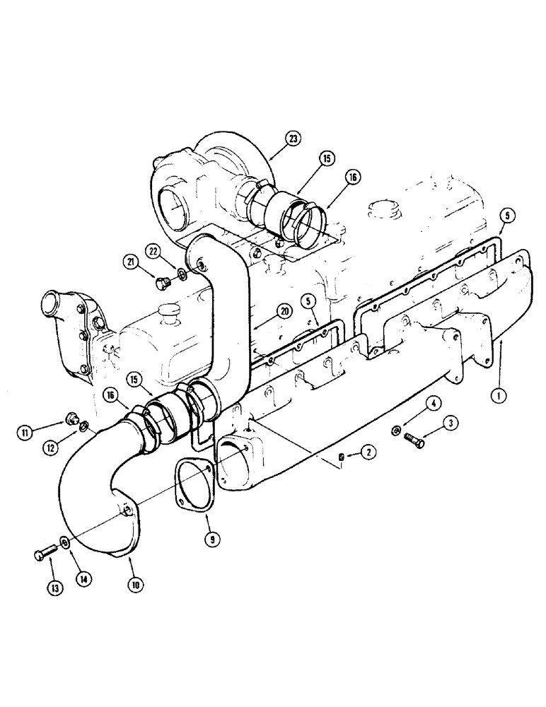 Схема запчастей Case IH 2870 - (018) - INTAKE MANIFOLD, 674 CUBIC INCH DIESEL ENGINE (02) - ENGINE