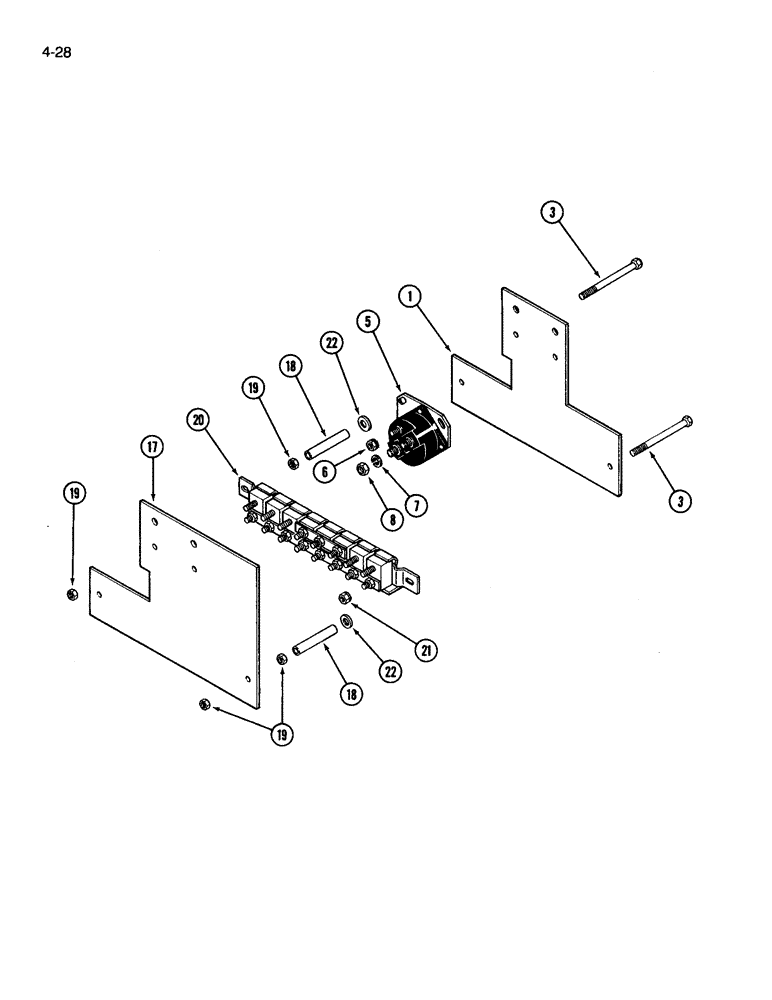 Схема запчастей Case IH 3594 - (4-028) - SOLENOID AND CIRCUIT BREAKERS, PRIOR TO P.I.N. 9944363 (04) - ELECTRICAL SYSTEMS